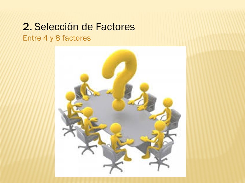 2. Selección de Factores Entre 4 y 8 factores