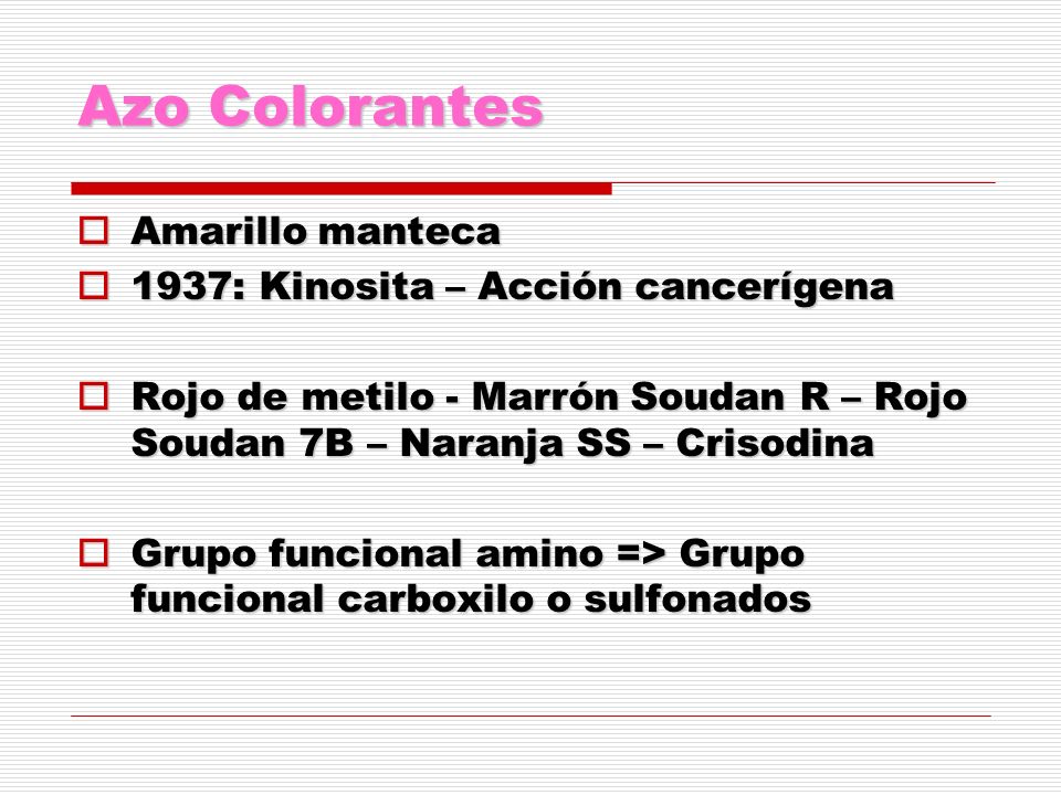 Azo Colorantes Amarillo manteca 1937: Kinosita – Acción cancerígena