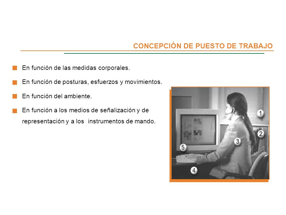 CONCEPCIÓN DE PUESTO DE TRABAJO