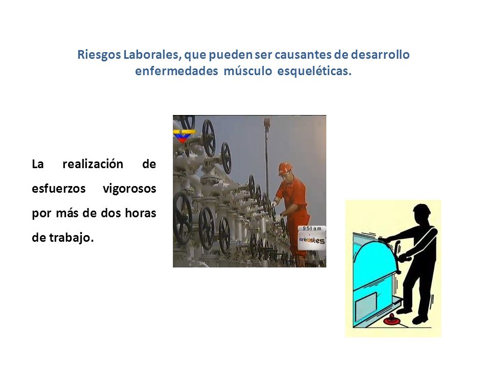 Riesgos Laborales, que pueden ser causantes de desarrollo enfermedades músculo esqueléticas.