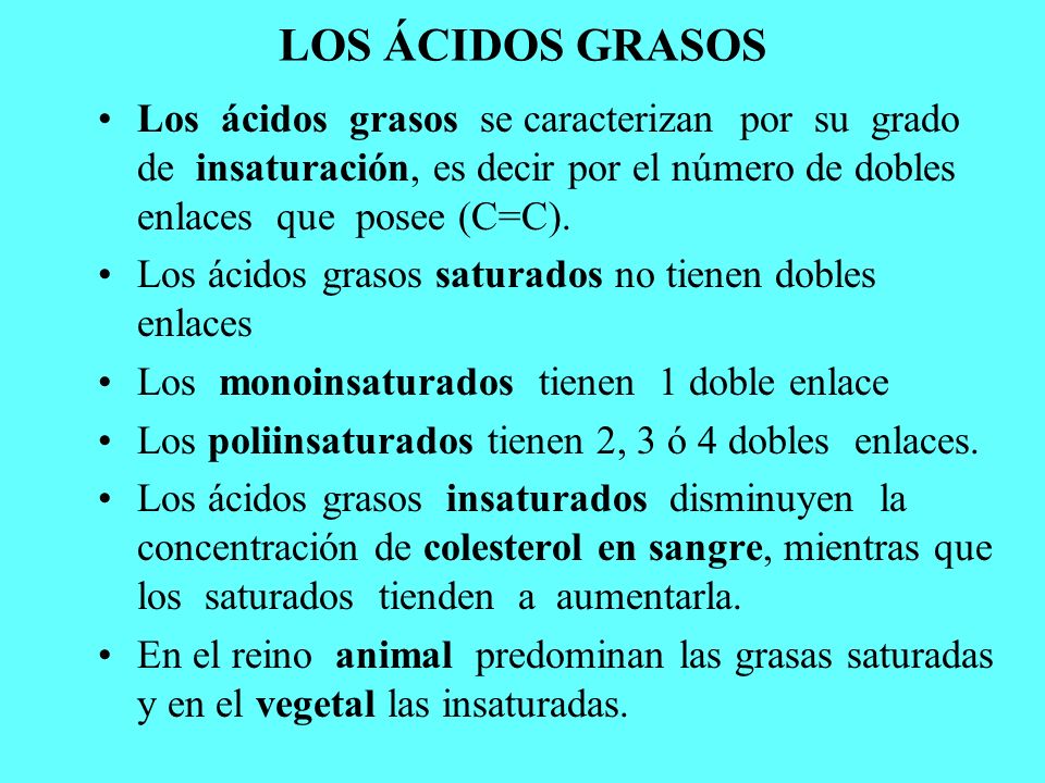 LOS ÁCIDOS GRASOS