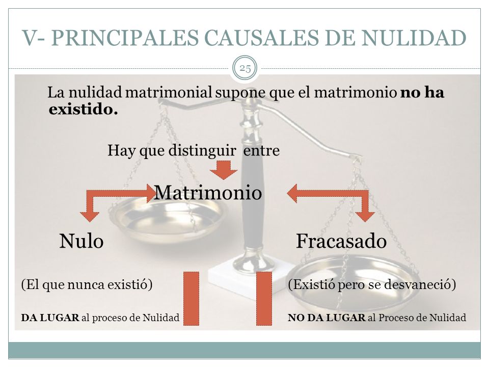 V- PRINCIPALES CAUSALES DE NULIDAD