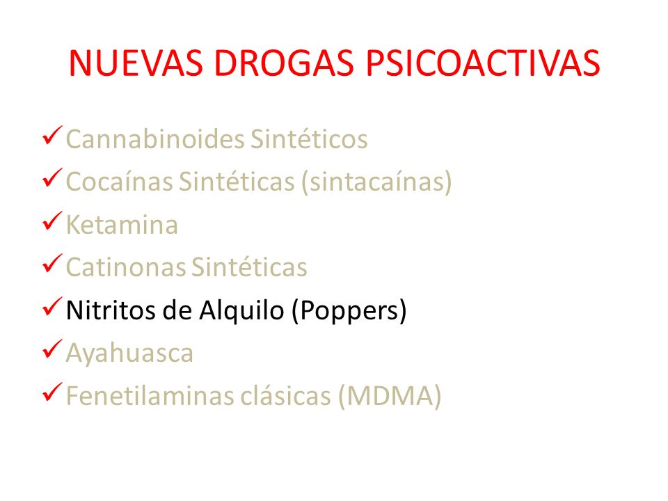 Nuevas drogas psicoactivas