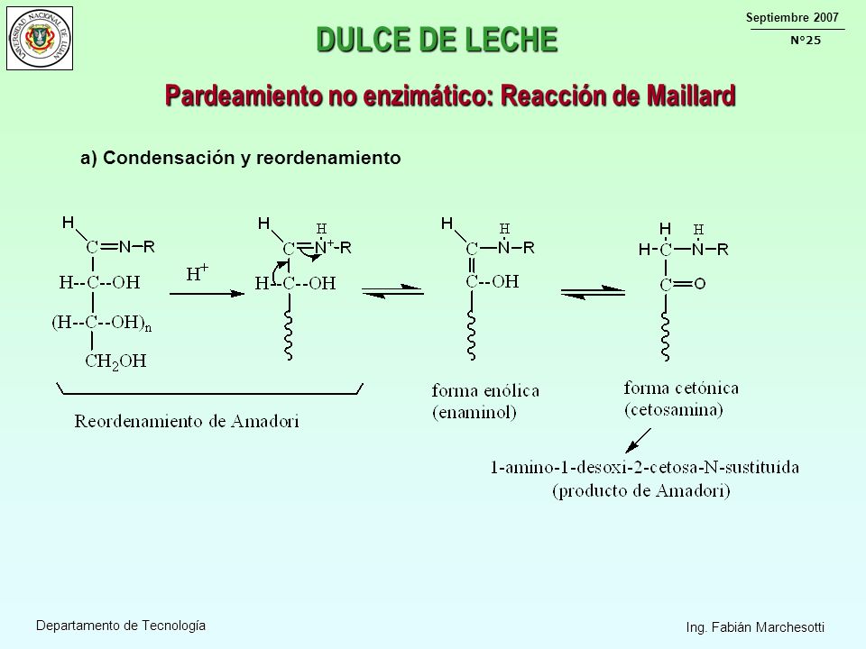 Pardeamiento no enzimático: Reacción de Maillard