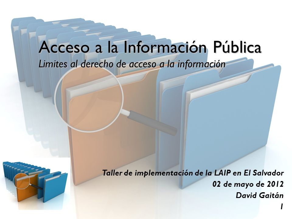 Acceso a la Información Pública Limites al derecho de acceso a la información