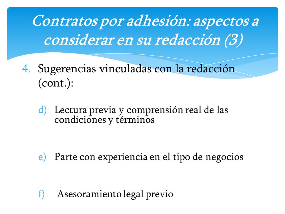 Contratos por adhesión: aspectos a considerar en su redacción (3)