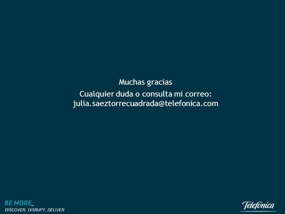 Muchas gracias Cualquier duda o consulta mi correo: