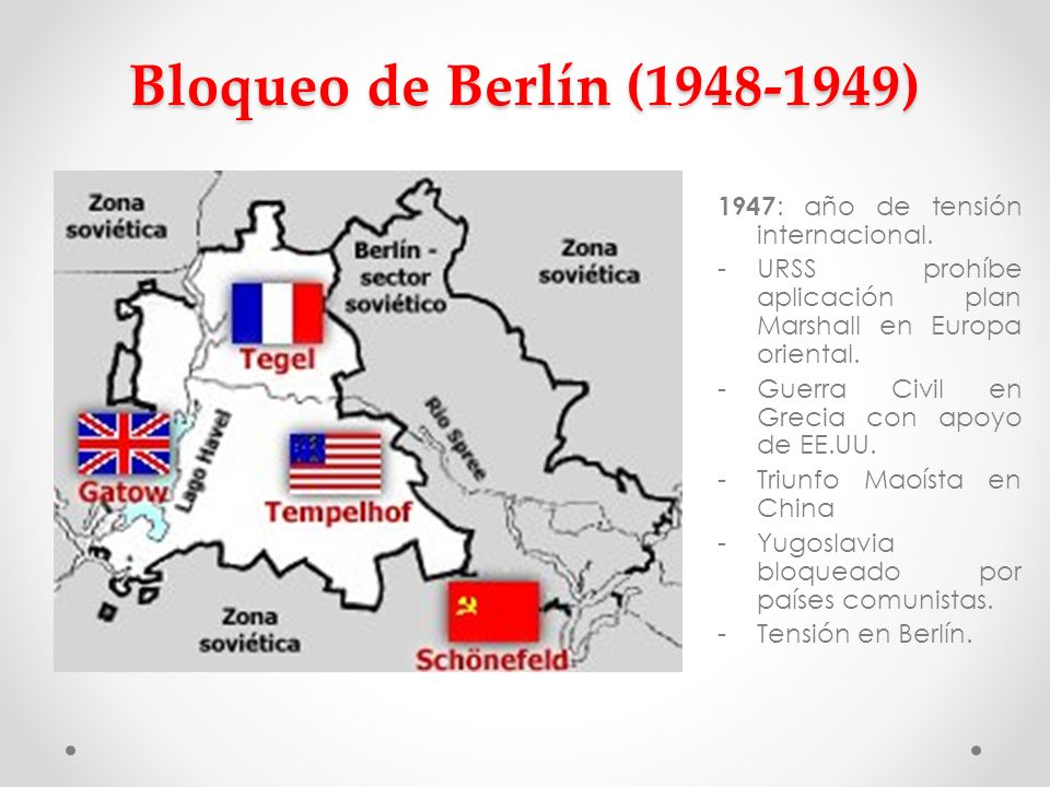 Bloqueo de Berlín ( ) 1947: año de tensión internacional.
