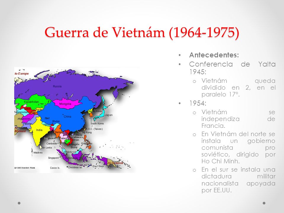 Guerra de Vietnám ( ) Antecedentes: Conferencia de Yalta 1945: