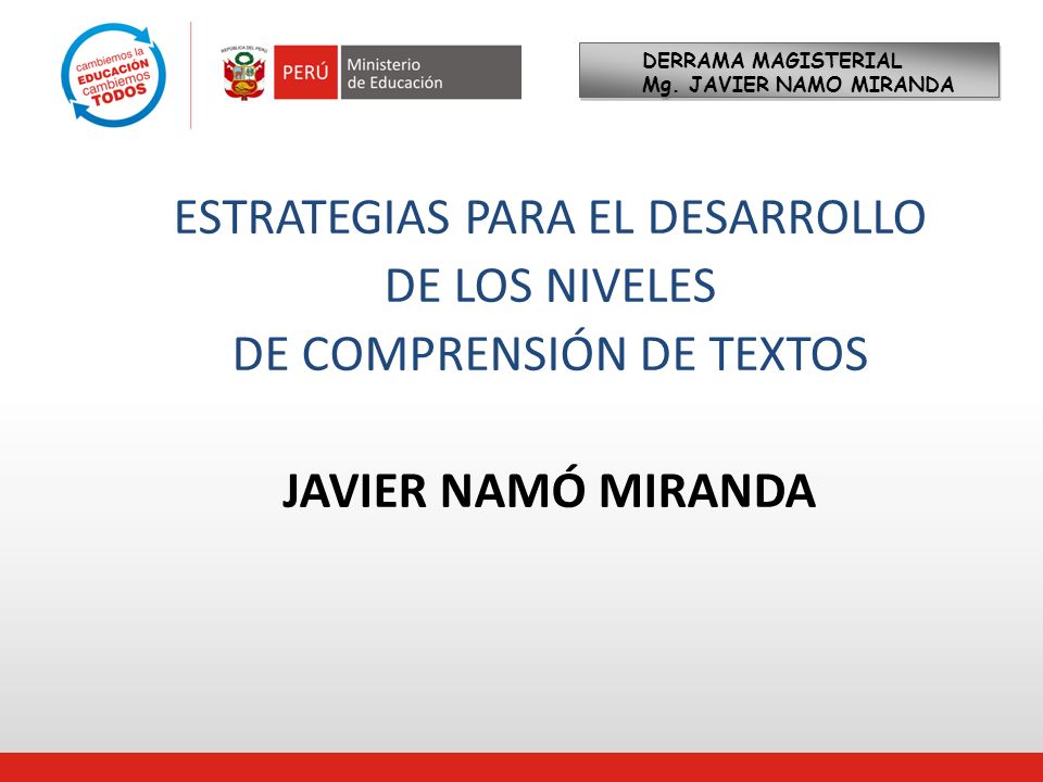 Estrategias para el desarrollo de los niveles de comprensión de textos