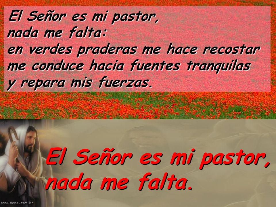 El Señor es mi pastor, nada me falta.