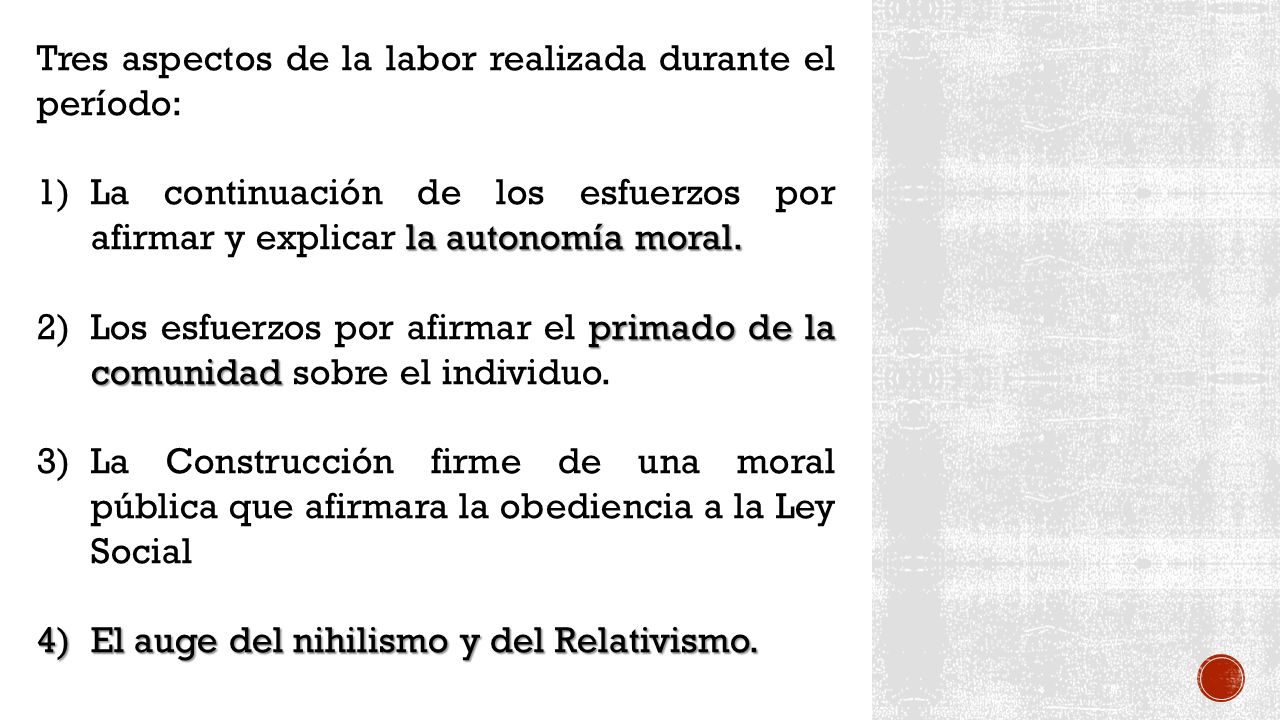 Tres aspectos de la labor realizada durante el período: