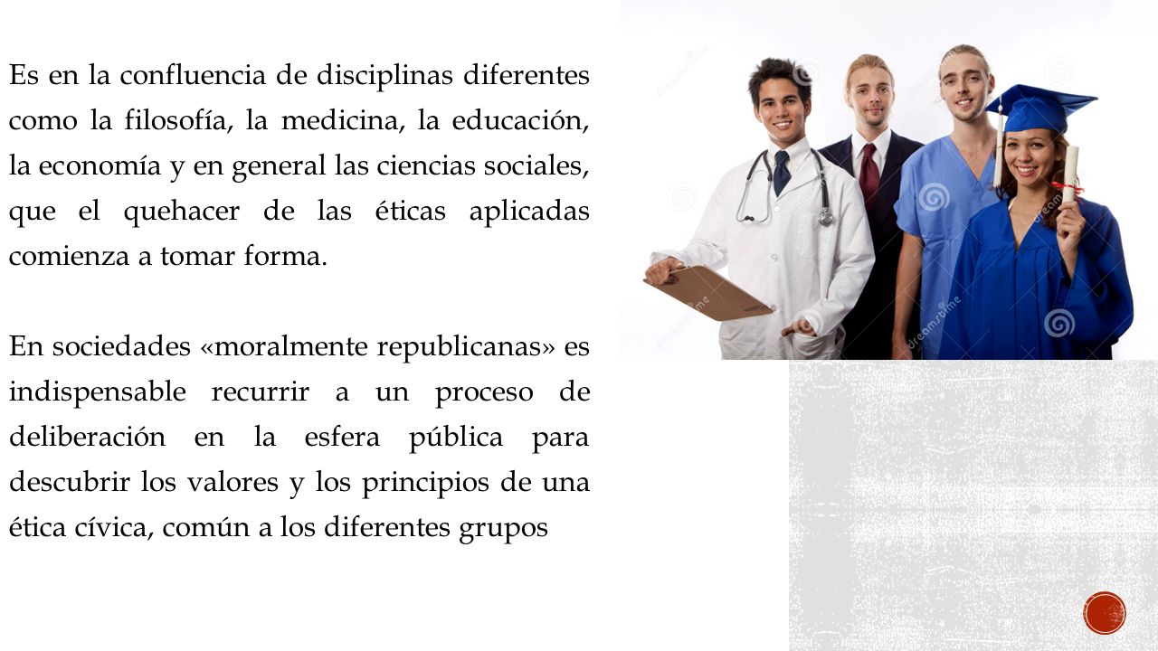 Es en la confluencia de disciplinas diferentes como la filosofía, la medicina, la educación, la economía y en general las ciencias sociales, que el quehacer de las éticas aplicadas comienza a tomar forma.