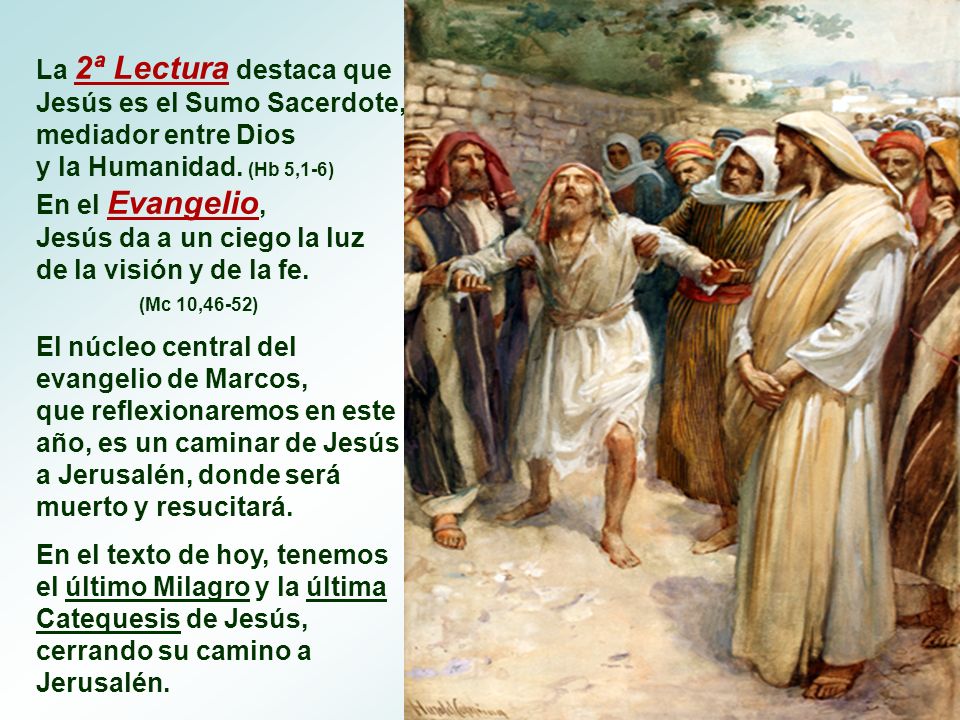 La 2ª Lectura destaca que Jesús es el Sumo Sacerdote,