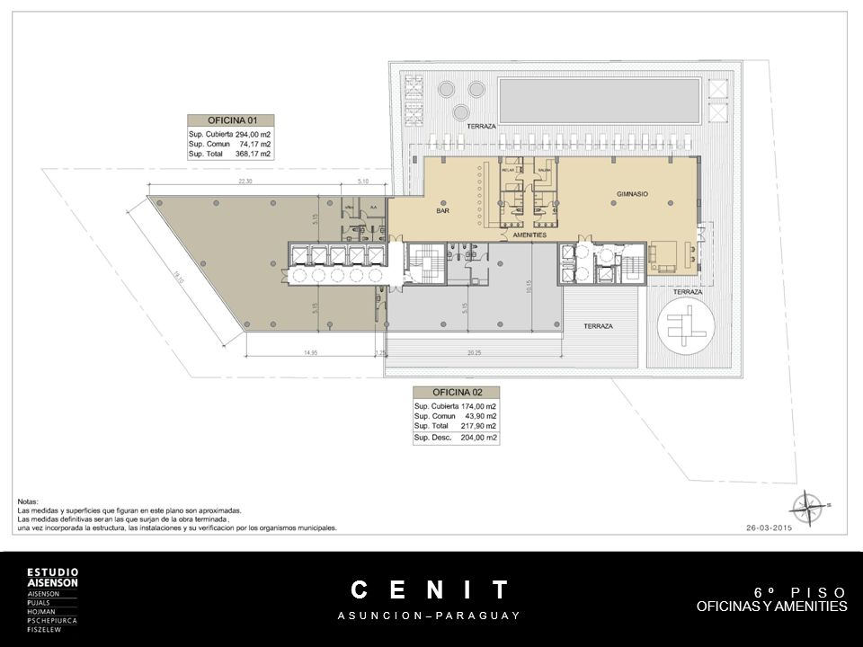 C E N I T ASUNCION–PARAGUAY 6º PISO OFICINAS Y AMENITIES-