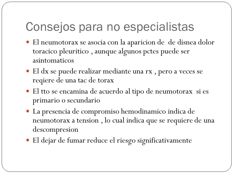 Consejos para no especialistas