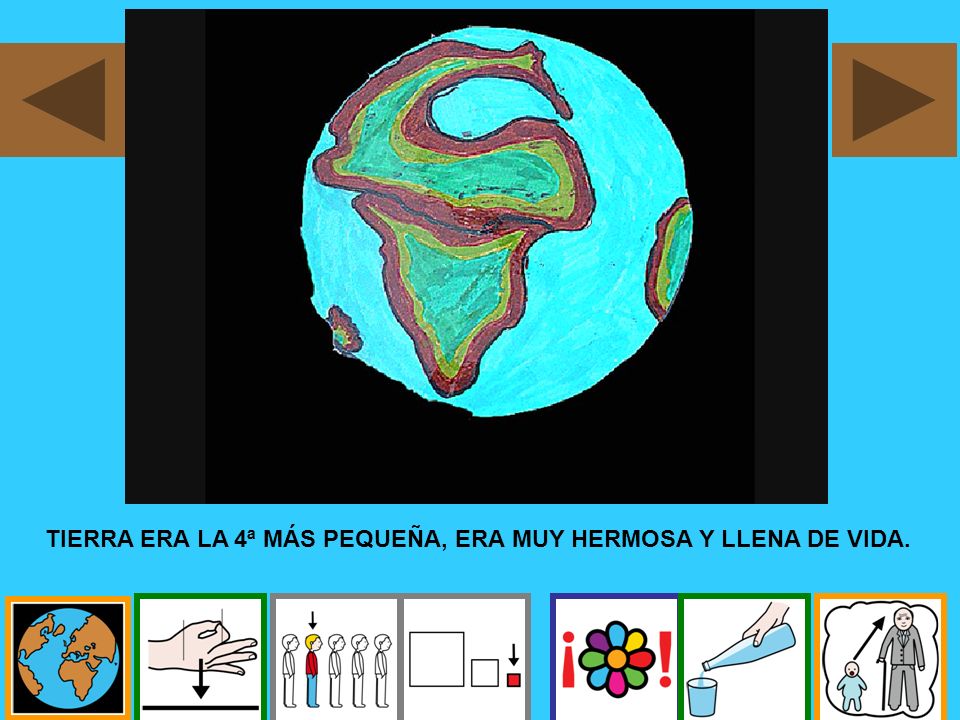 TIERRA ERA LA 4ª MÁS PEQUEÑA, ERA MUY HERMOSA Y LLENA DE VIDA.