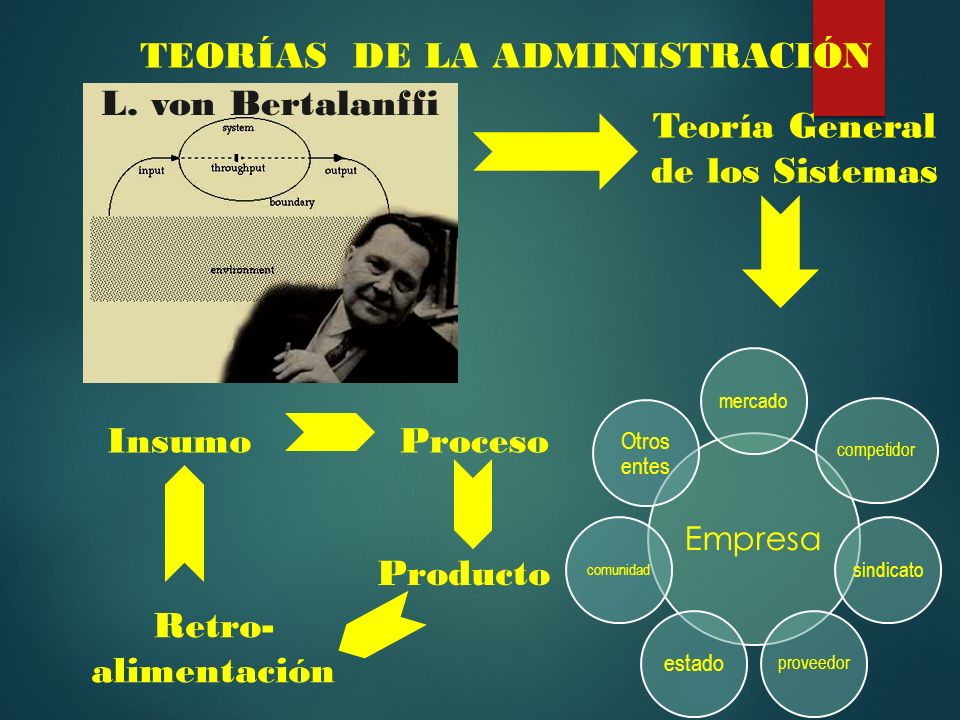 TEORÍAS DE LA ADMINISTRACIÓN Teoría General de los Sistemas