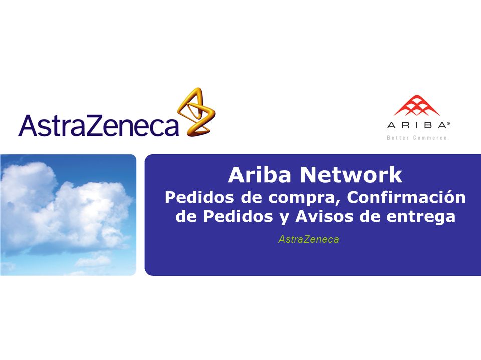 Ariba Network Pedidos de compra, Confirmación de Pedidos y Avisos de entrega