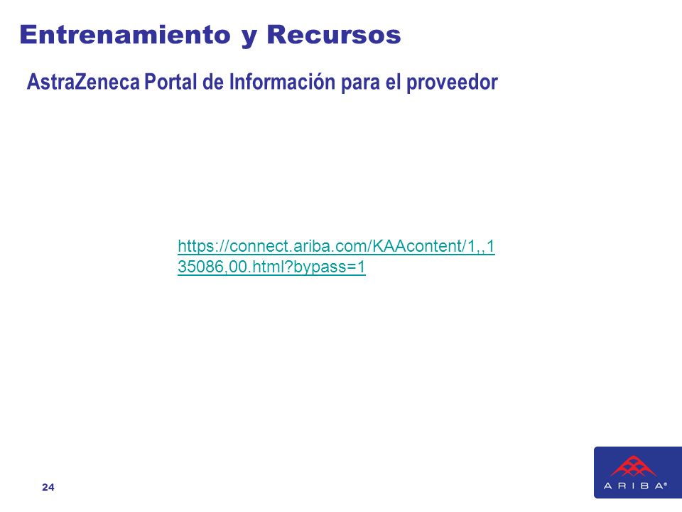 AstraZeneca Portal de Información para el proveedor