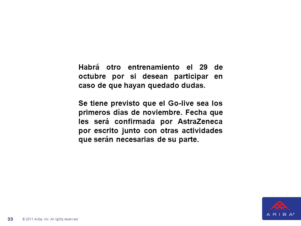 Habrá otro entrenamiento el 29 de octubre por si desean participar en caso de que hayan quedado dudas.