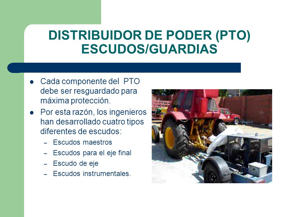 DISTRIBUIDOR DE PODER (PTO) ESCUDOS/GUARDIAS