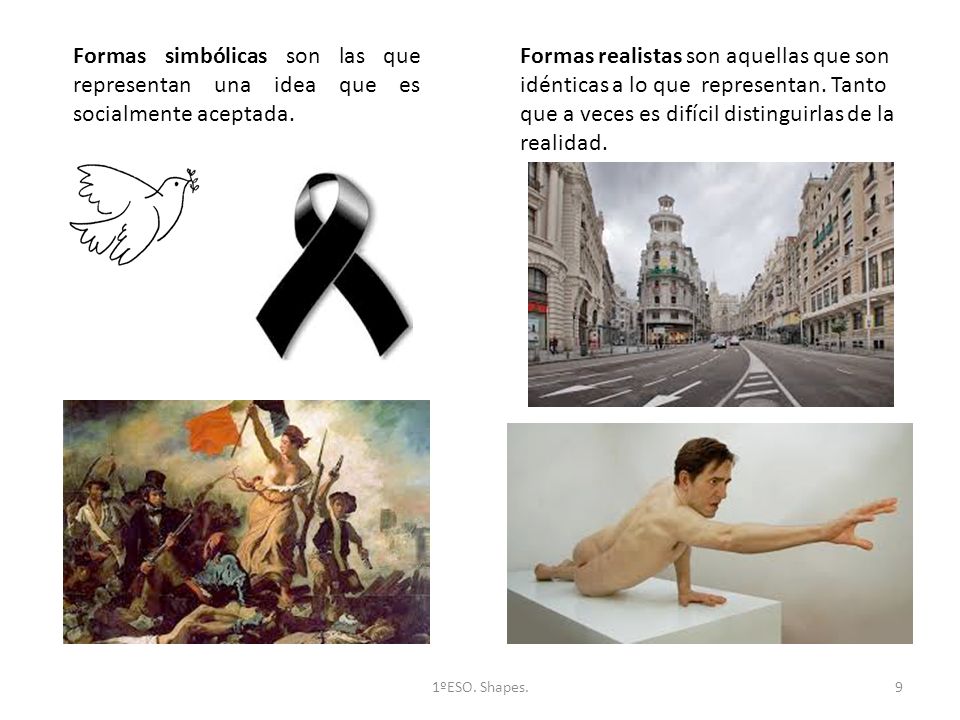 Formas simbólicas son las que representan una idea que es socialmente aceptada.
