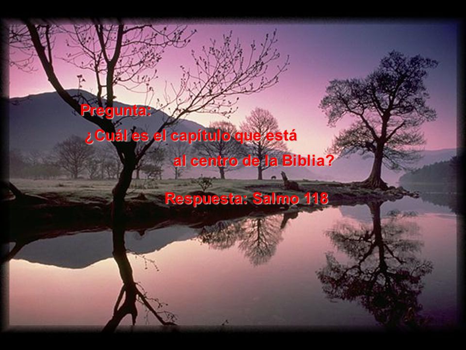 ¿Cuál es el capítulo que está al centro de la Biblia