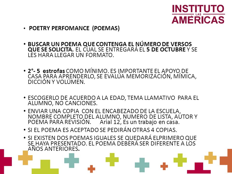 SI EL POEMA ES ACEPTADO SE PEDIRÁN OTRAS 4 COPIAS.