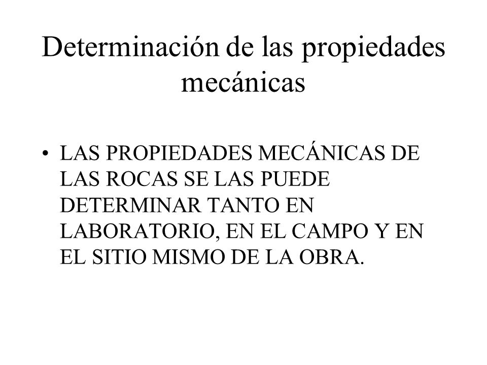 Determinación de las propiedades mecánicas
