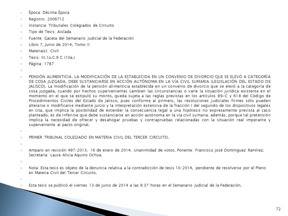 Época: Décima Época Registro: Instancia: Tribunales Colegiados de Circuito. Tipo de Tesis: Aislada.
