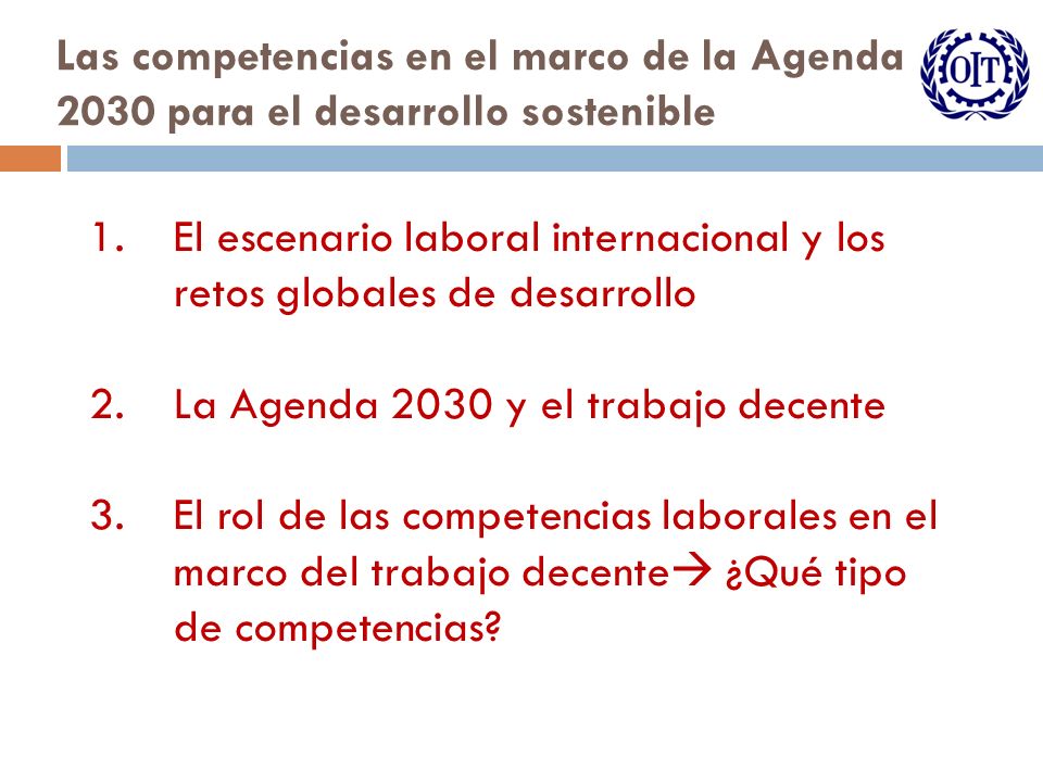 Las competencias en el marco de la Agenda 2030 para el desarrollo sostenible