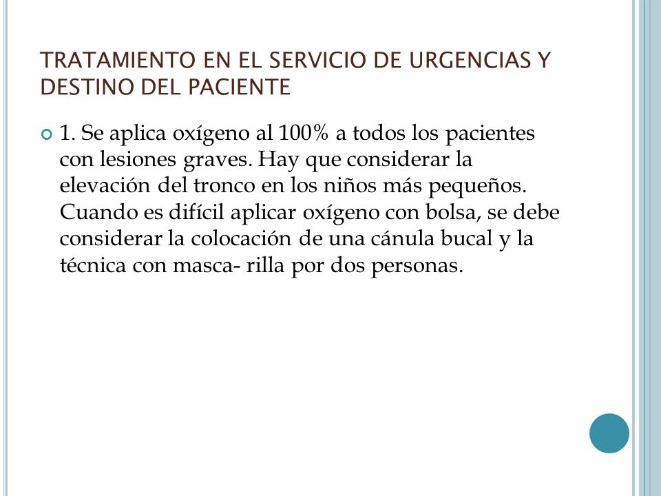 TRATAMIENTO EN EL SERVICIO DE URGENCIAS Y DESTINO DEL PACIENTE