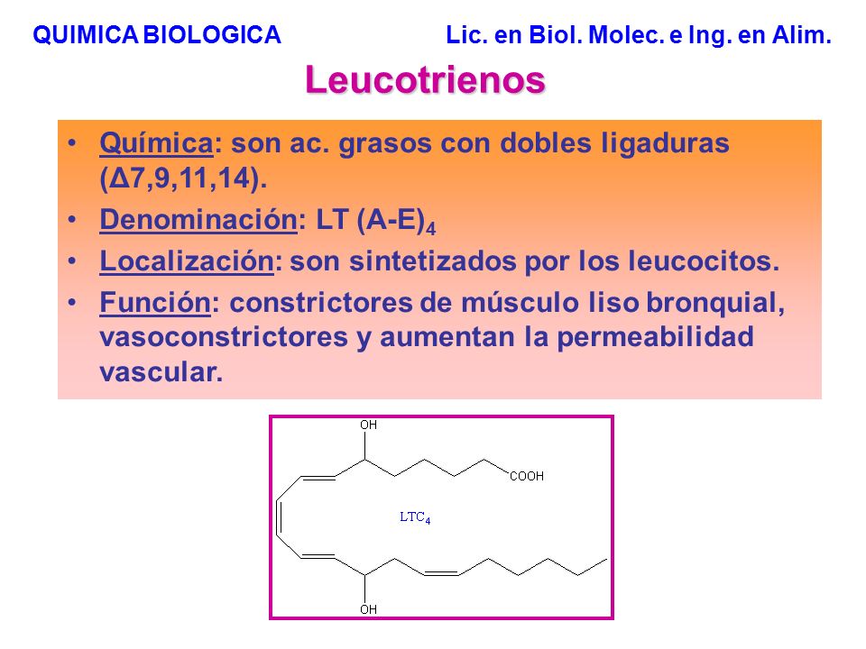 QUIMICA BIOLOGICA Lic. en Biol. Molec. e Ing. en Alim.