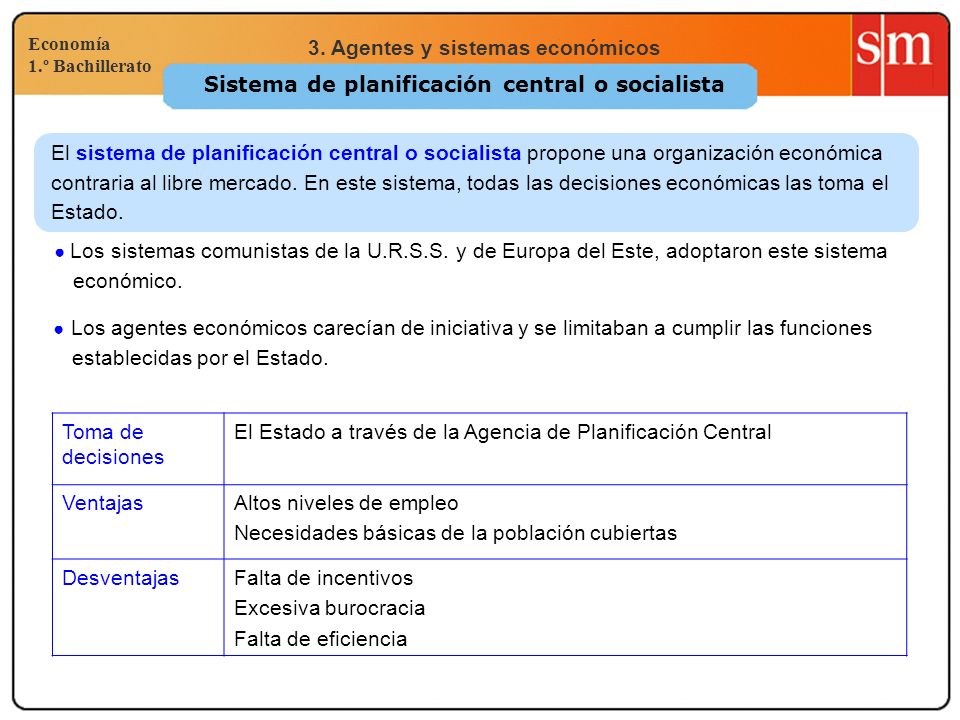 Sistema de planificación central o socialista