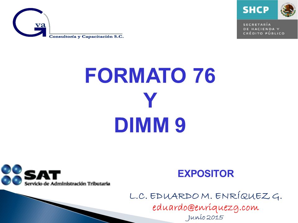FORMATO 76 Y DIMM 9 L.C. EDUARDO M. ENRÍQUEZ G.