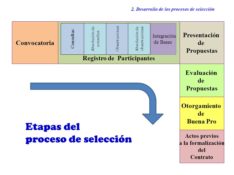 2. Desarrollo de los procesos de selección Registro de Participantes