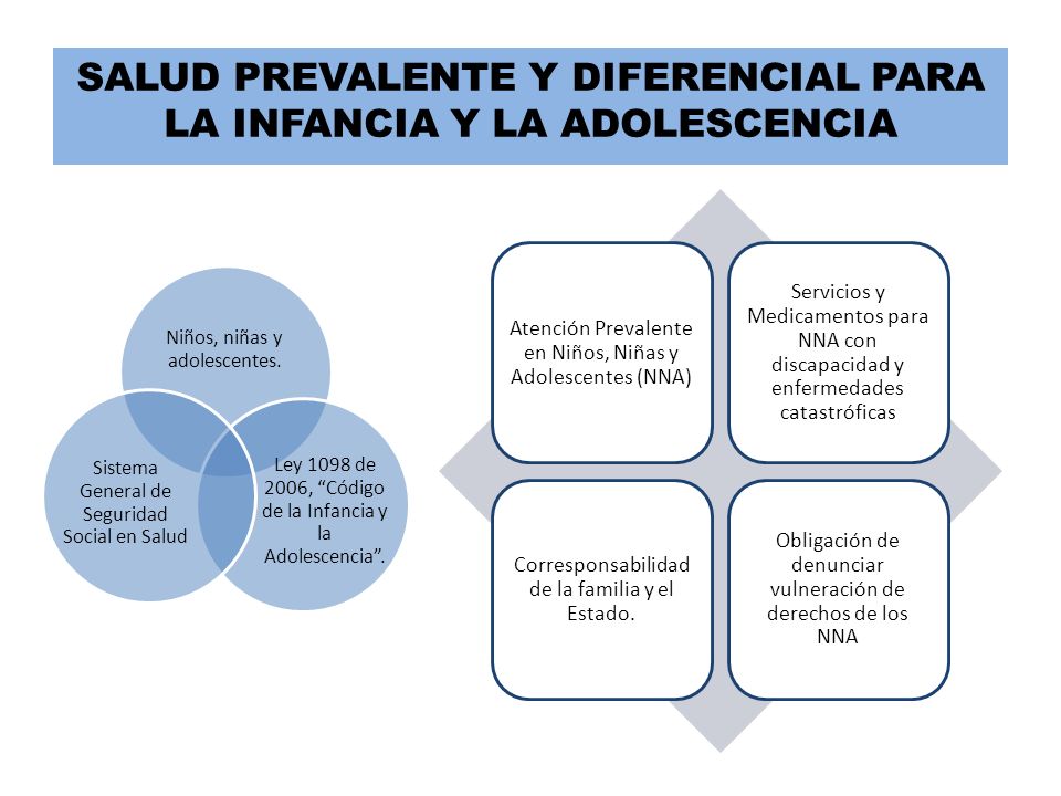 SALUD PREVALENTE Y DIFERENCIAL PARA LA INFANCIA Y LA ADOLESCENCIA
