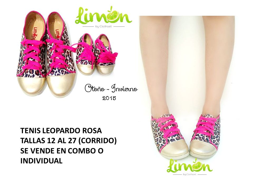 TENIS LEOPARDO ROSA TALLAS 12 AL 27 (CORRIDO) SE VENDE EN COMBO O INDIVIDUAL