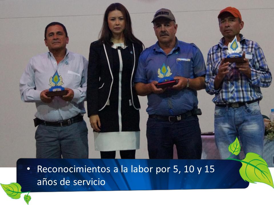 Reconocimientos a la labor por 5, 10 y 15 años de servicio