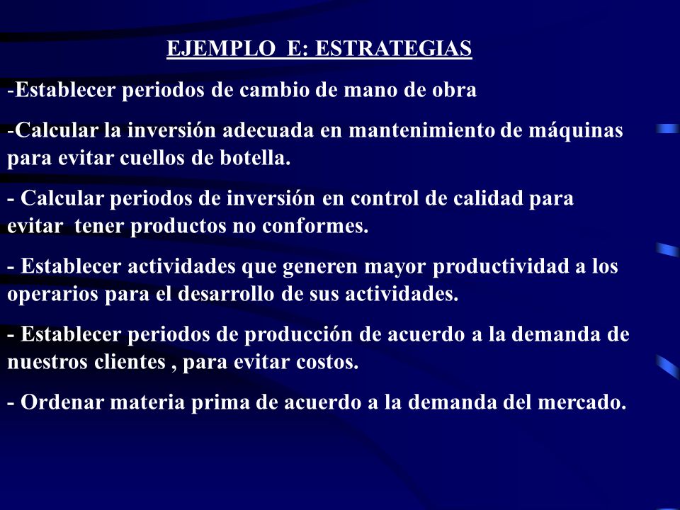 EJEMPLO E: ESTRATEGIAS