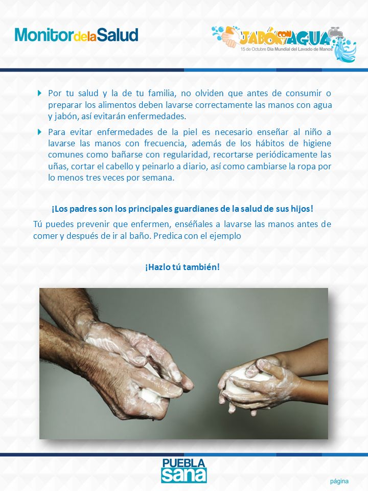 ¡Los padres son los principales guardianes de la salud de sus hijos!