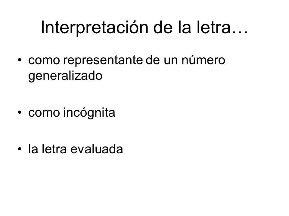 Interpretación de la letra…