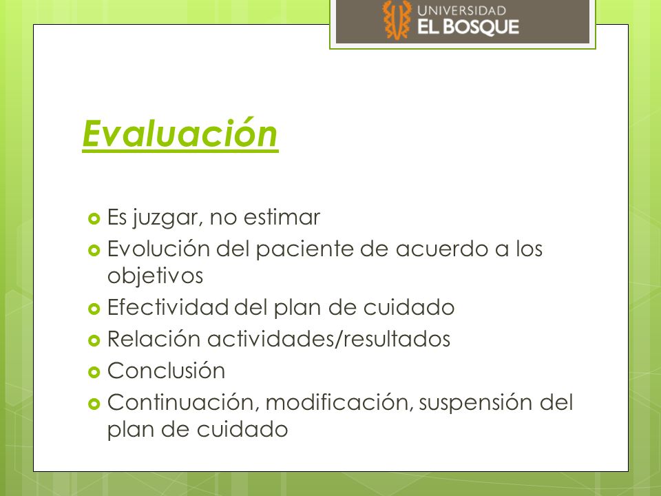 Evaluación Es juzgar, no estimar