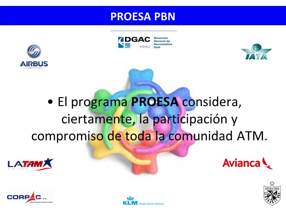 PROESA PBN El programa PROESA considera, ciertamente, la participación y compromiso de toda la comunidad ATM.