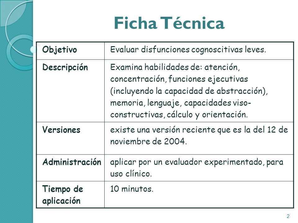 Evaluación Cognitiva Montreal (MoCA) - Ppt Video Online Descargar