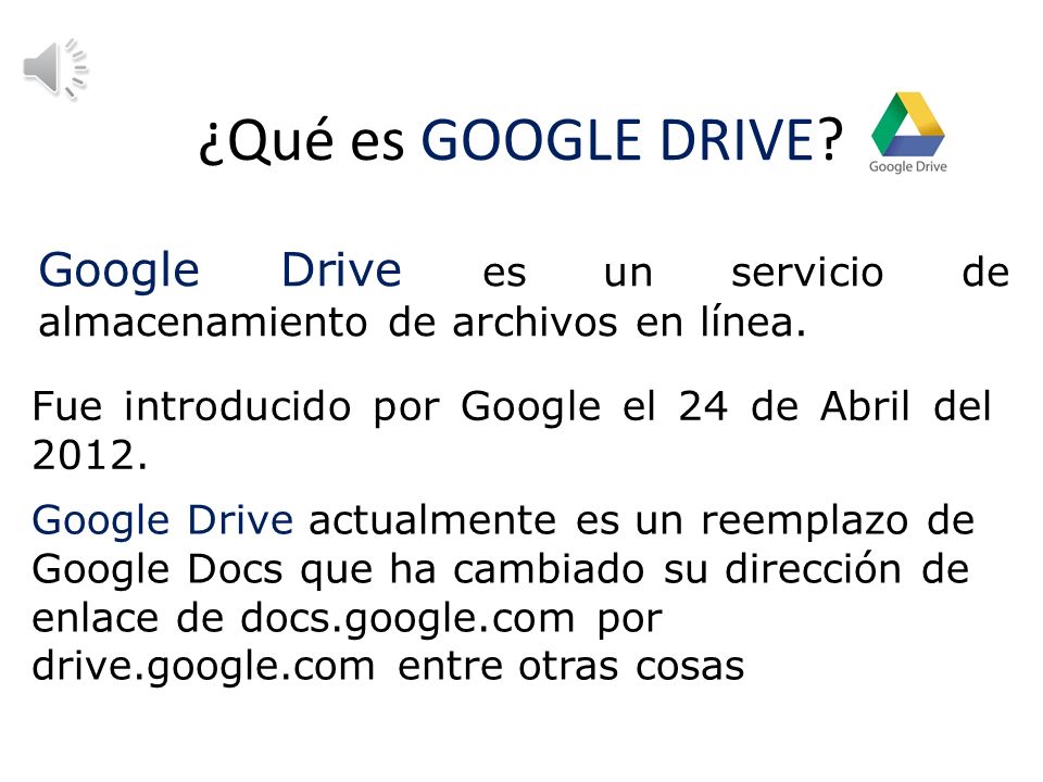 Google Drive es un servicio de almacenamiento de archivos en línea.