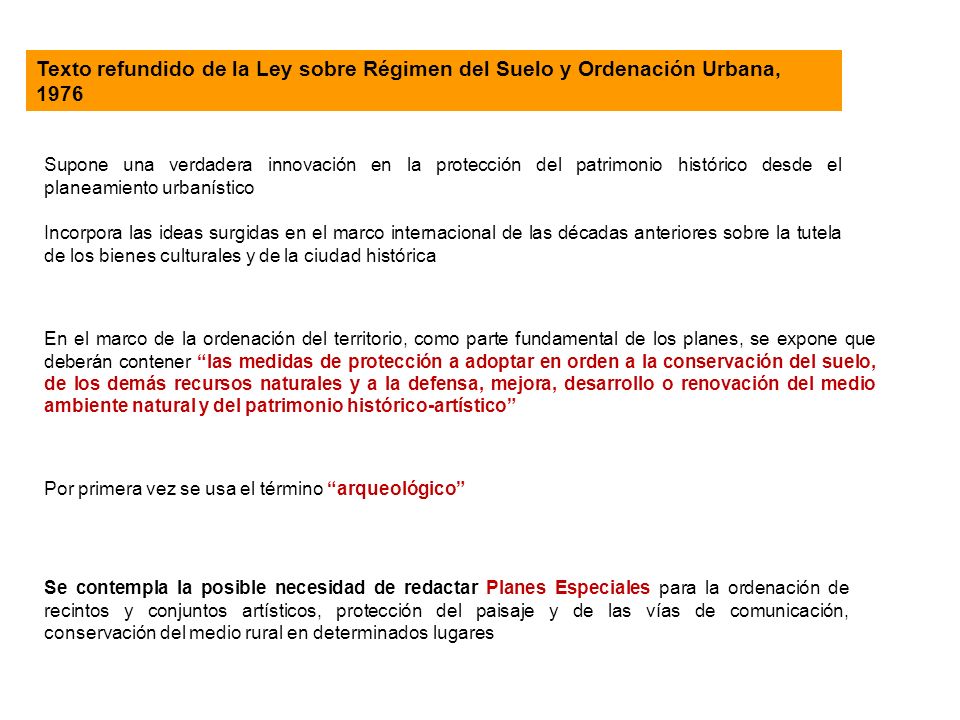 Texto refundido de la Ley sobre Régimen del Suelo y Ordenación Urbana, 1976
