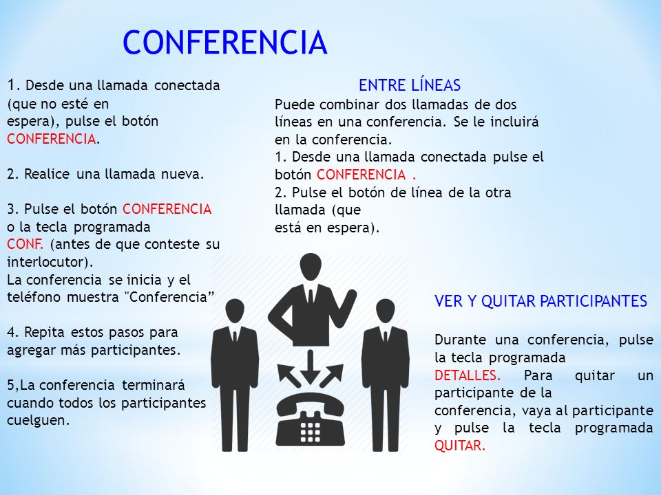 CONFERENCIA 1. Desde una llamada conectada (que no esté en