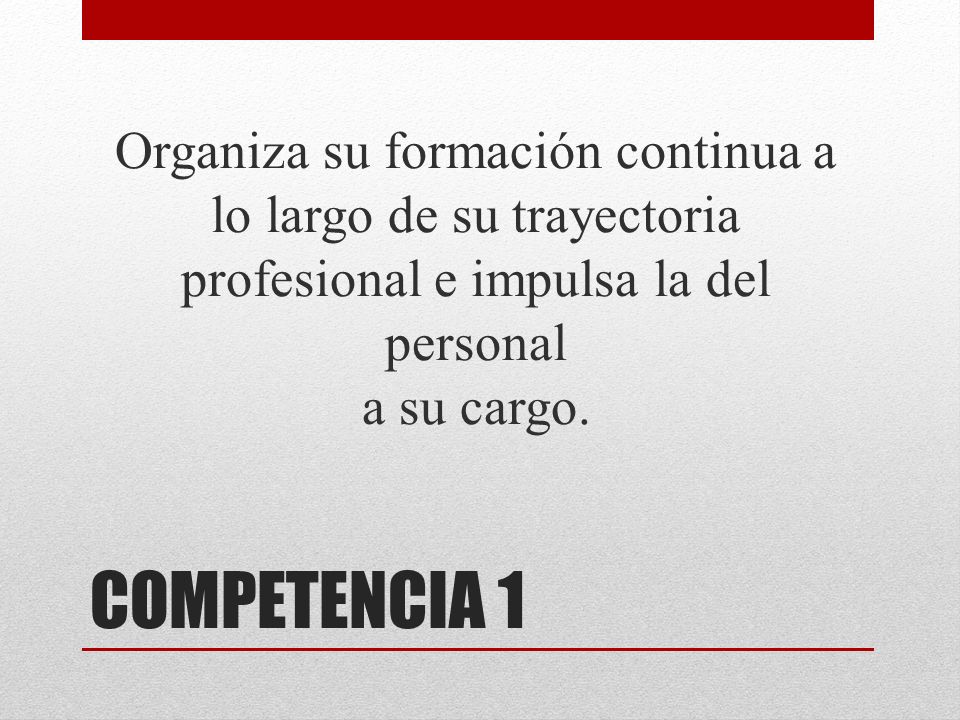 Organiza su formación continua a lo largo de su trayectoria profesional e impulsa la del personal a su cargo.
